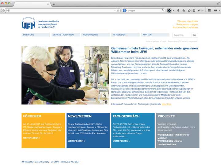 ufh website responsive cms